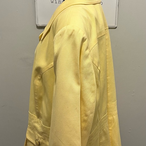 Yellow Plus Size Peacoat by East 5th - Picture 2 of 4